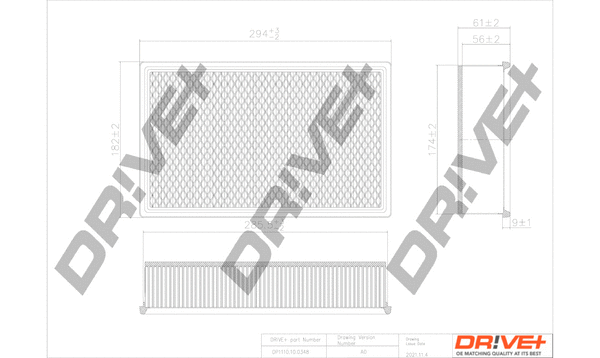 DP1110.10.0348 Dr!ve+ Воздушный фильтр (фото 1)