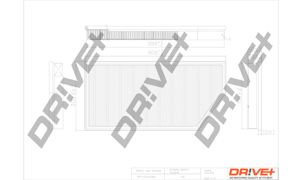 DP1110.10.0366 Dr!ve+ Воздушный фильтр (фото 1)
