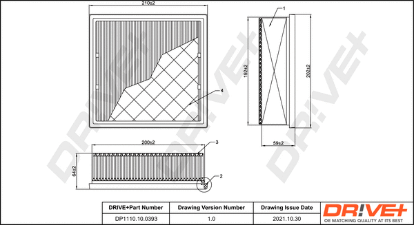 DP1110.10.0393 Dr!ve+ Воздушный фильтр (фото 1)