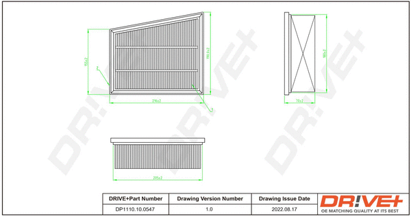 DP1110.10.0547 Dr!ve+ Воздушный фильтр (фото 1)