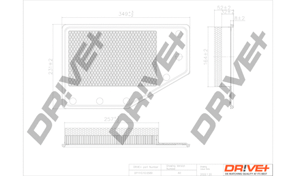 DP1110.10.0589 Dr!ve+ Воздушный фильтр (фото 1)