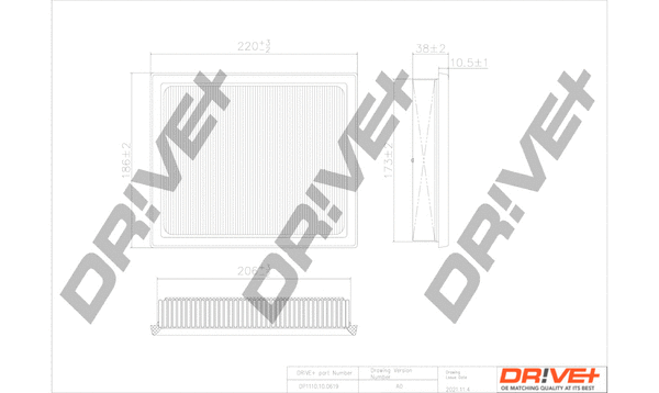 DP1110.10.0619 Dr!ve+ Воздушный фильтр (фото 1)