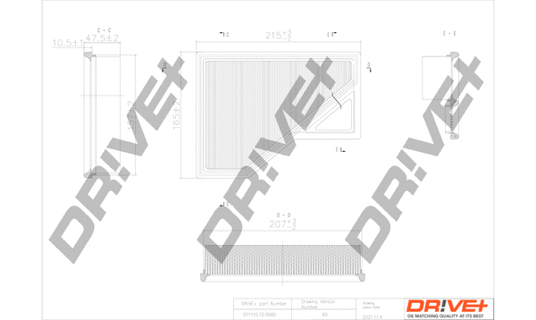 DP1110.10.0685 Dr!ve+ Воздушный фильтр (фото 1)