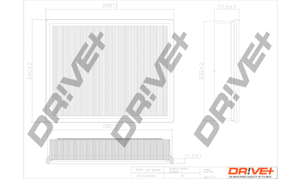 DP1110.10.0694 Dr!ve+ Воздушный фильтр (фото 1)