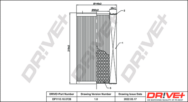 DP1110.10.0728 Dr!ve+ Воздушный фильтр (фото 1)