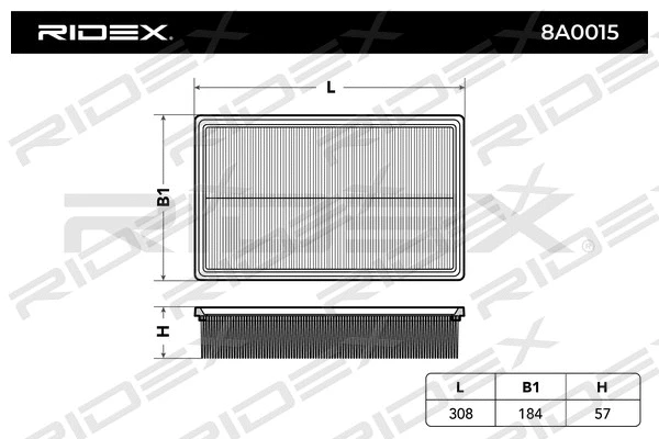 8A0015 RIDEX Воздушный фильтр (фото 2)
