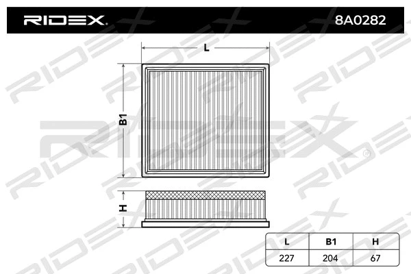 8A0282 RIDEX Воздушный фильтр (фото 1)