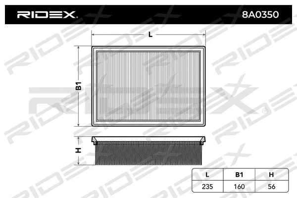 8A0350 RIDEX Воздушный фильтр (фото 4)