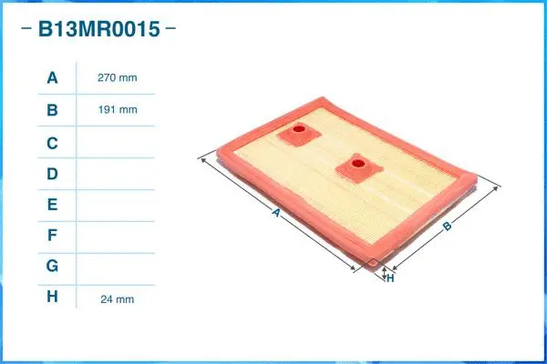 B13MR0015 CWORKS Воздушный фильтр (фото 2)