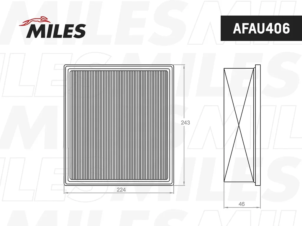 AFAU406 MILES Воздушный фильтр (фото 1)