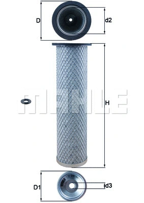 LXS 214 KNECHT/MAHLE Фильтр добавочного воздуха (фото 1)