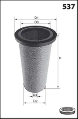 R014 MISFAT Фильтр добавочного воздуха (фото 1)