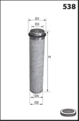R130 MISFAT Фильтр добавочного воздуха (фото 1)
