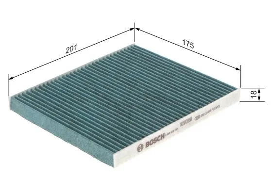 0 986 628 541 BOSCH Фильтр, воздух во внутренном пространстве (фото 3)