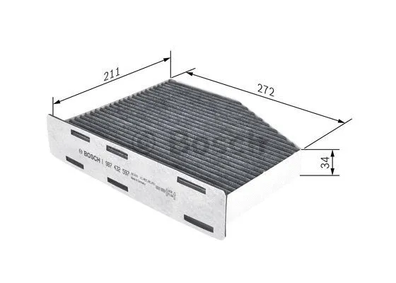 1 987 432 597 BOSCH Фильтр, воздух во внутренном пространстве (фото 2)