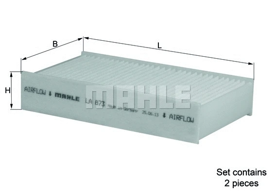 LA 873/S KNECHT/MAHLE Фильтр, воздух во внутренном пространстве (фото 1)