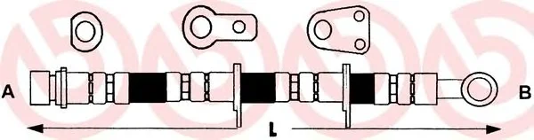 T 28 019 BREMBO Тормозной шланг (фото 1)