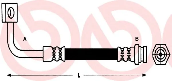 T 30 095 BREMBO Тормозной шланг (фото 1)