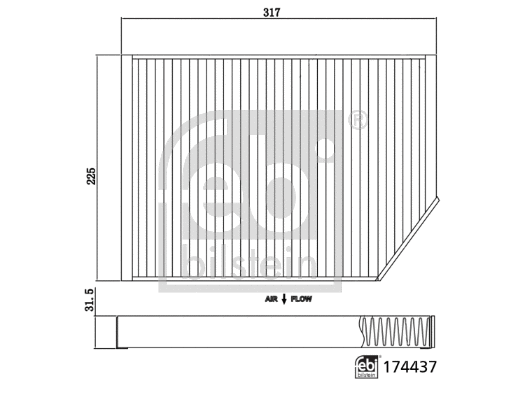 174437 FEBI Фильтр, воздух во внутренном пространстве (фото 3)