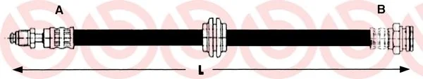 T 71 007 BREMBO Тормозной шланг (фото 1)