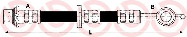 T 83 027 BREMBO Тормозной шланг (фото 1)