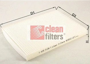 NC2012 CLEAN FILTERS Фильтр, воздух во внутренном пространстве (фото 1)