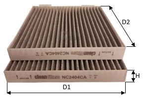 NC2404CA CLEAN FILTERS Фильтр, воздух во внутренном пространстве (фото 1)