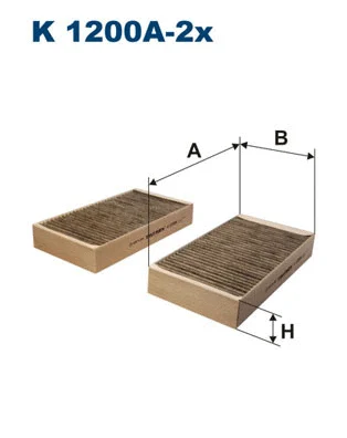 K1200A-2x FILTRON Фильтр, воздух во внутренном пространстве (фото 1)