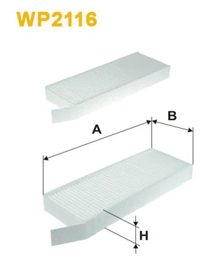WP2116 WIX Фильтр, воздух во внутренном пространстве (фото 1)