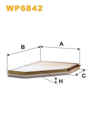 WP6842 WIX Фильтр, воздух во внутренном пространстве (фото 1)