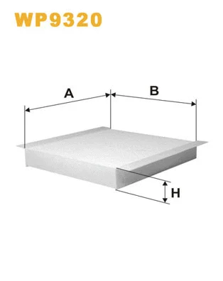 WP9320 WIX Фильтр, воздух во внутренном пространстве (фото 1)