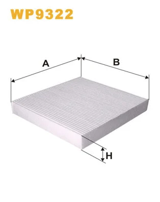 WP9322 WIX Фильтр, воздух во внутренном пространстве (фото 1)