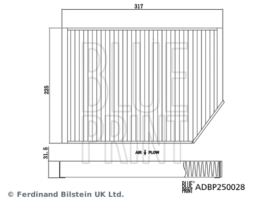 ADBP250028 BLUE PRINT Фильтр, воздух во внутренном пространстве (фото 3)