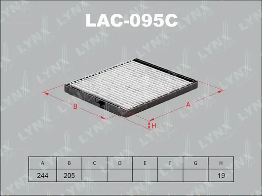 LAC-095C LYNXAUTO Фильтр, воздух во внутренном пространстве (фото 1)