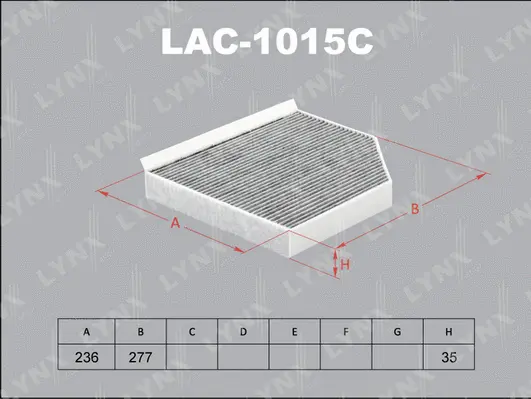 LAC-1015C LYNXAUTO Фильтр, воздух во внутренном пространстве (фото 1)