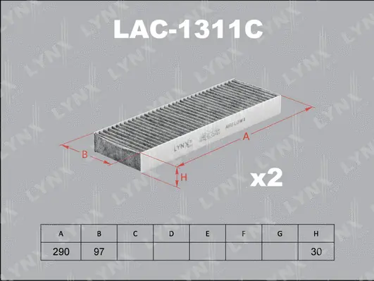 LAC-1311C LYNXAUTO Фильтр, воздух во внутренном пространстве (фото 1)