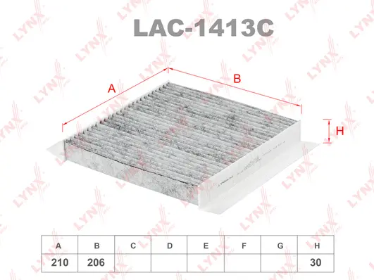LAC-1413C LYNXAUTO Фильтр, воздух во внутренном пространстве (фото 1)
