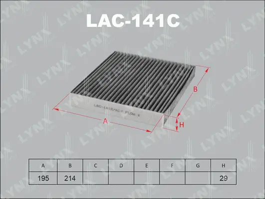 LAC-141C LYNXAUTO Фильтр, воздух во внутренном пространстве (фото 1)