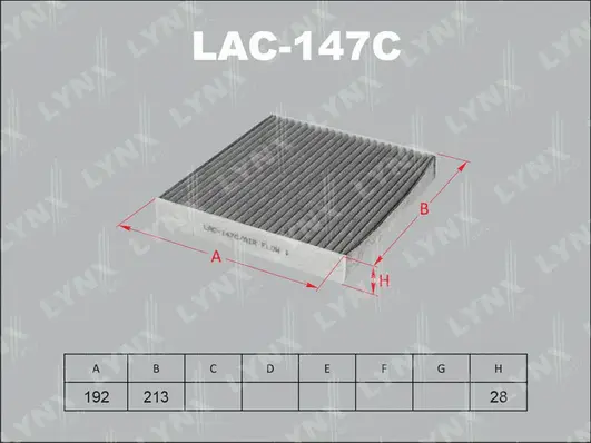 LAC-147C LYNXAUTO Фильтр, воздух во внутренном пространстве (фото 1)