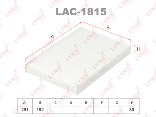 LAC-1815 LYNXAUTO Фильтр, воздух во внутренном пространстве (фото 1)