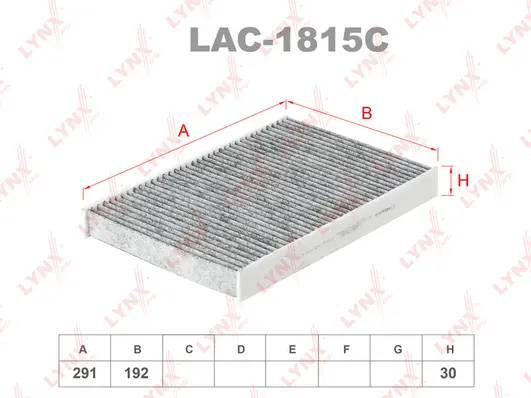 LAC-1815C LYNXAUTO Фильтр, воздух во внутренном пространстве (фото 1)