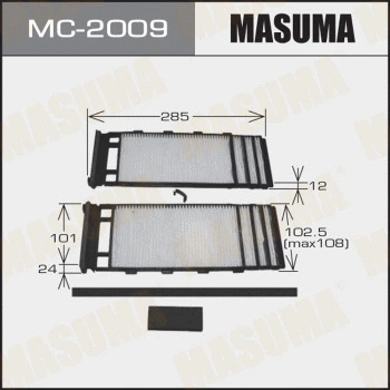 MC-2009 MASUMA Фильтр, воздух во внутренном пространстве (фото 1)