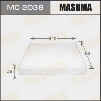 MC-2038 MASUMA Фильтр, воздух во внутренном пространстве (фото 1)