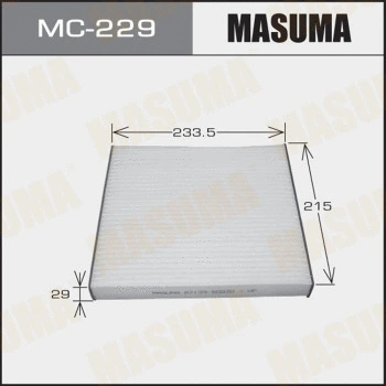 MC-229 MASUMA Фильтр, воздух во внутренном пространстве (фото 1)