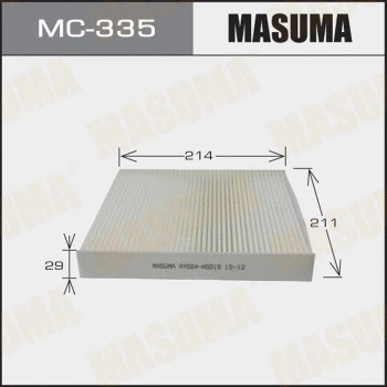 MC-335 MASUMA Фильтр, воздух во внутренном пространстве (фото 1)