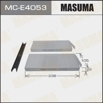MC-E4053 MASUMA Фильтр, воздух во внутренном пространстве (фото 1)