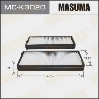 MC-K3020 MASUMA Фильтр, воздух во внутренном пространстве (фото 1)