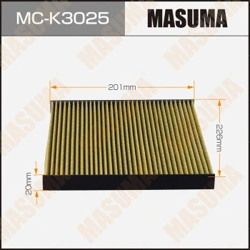 MC-K3025 MASUMA Фильтр, воздух во внутренном пространстве (фото 1)