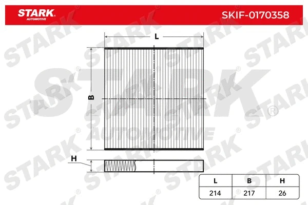 SKIF-0170358 Stark Фильтр, воздух во внутренном пространстве (фото 1)