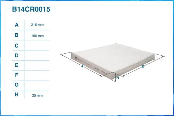 B14CR0015 CWORKS Фильтр, воздух во внутренном пространстве (фото 2)